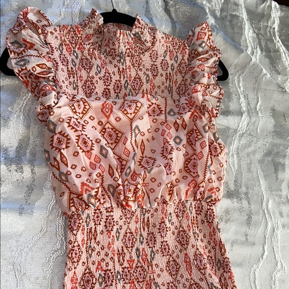 Aqua Red and Orange Patterned Size XS - Picture 12 of 13